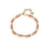 Huabi Jewelry Retro Temperament Design Electroplated Color Gold Bead Chain Set Female