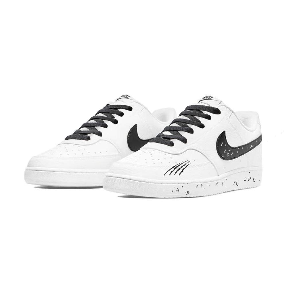 Nike Court Vision 1 Night Wolf Slip Resistant Slip Resistant Low top Skateboard Shoes Unisex Black White DH2987-101(Team1168-)