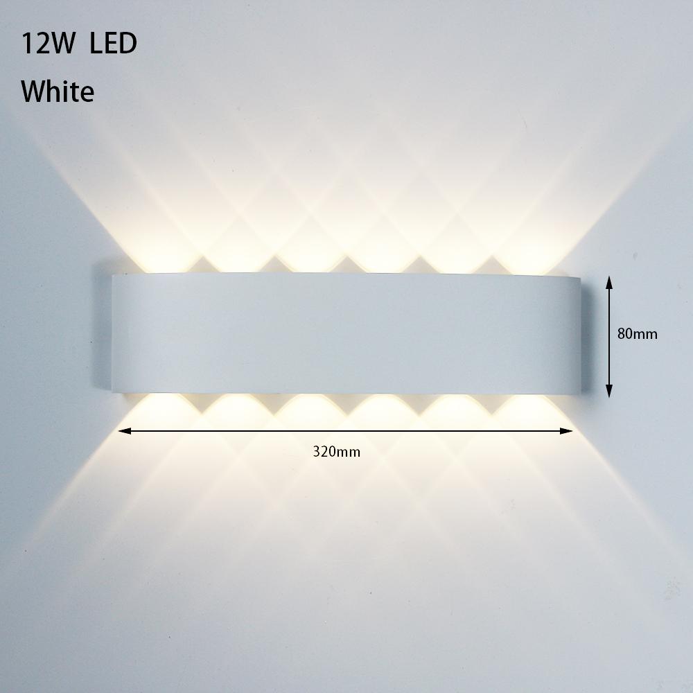 Outdoor Waterproof Wall Lamps LED Up Down Light White Black Aluminum Wall Light Waterproof IP65 Indoor Exterior Wall Sconce Lamp