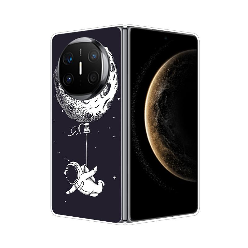 Clear Hard PC Phone Case For Honor Magic V3 Vs3 V2 VS2 Folding Transparent Flower Pattern Cover For Huawei Mate X6 X5 X3 X2 Capa