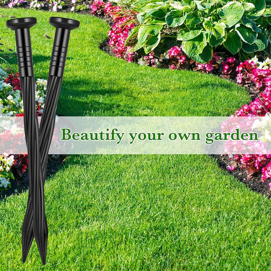 60pcs 5.9inch Edging Nail Stake Spikes Landscape Edging Garden Border Lawn Landscape Edging Stakes Spiral Pegs Spike