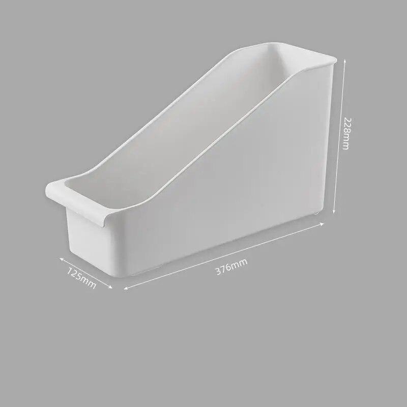 Большой ящик для хранения кухонной утвари, контейнер с колесиками, органайзер для кладовой, шкаф, кастрюля, горшок, держатель для специй, всякая всячина, пластик, белый 01-Oblique