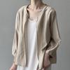 Tencel Sun Protection Shirt, Summer Loose Cardigan Top, Casual and Versatile Outerwear