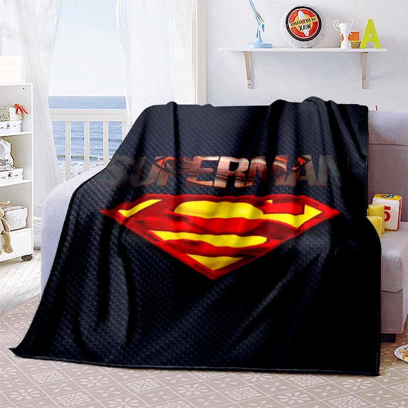 High-definition Superman Flannel Blanket, Lightweight and Breathable Polyester Blanket - Q