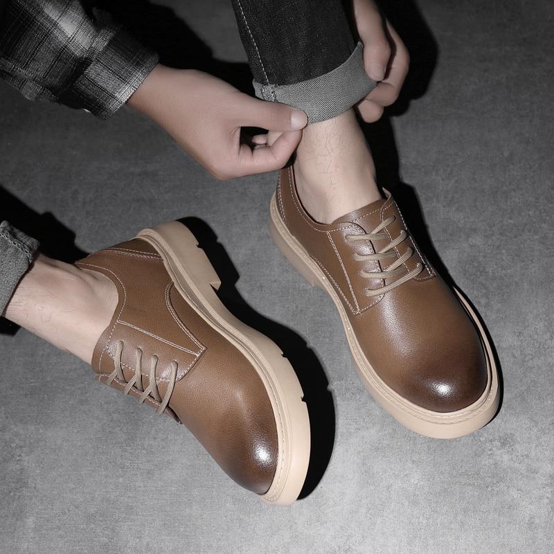 Fashion Trendy Men's Casual  Men's Retro  Leather Shoes  High Quality Luxury British Style Party and Wedding Shoes Hot Selling Items