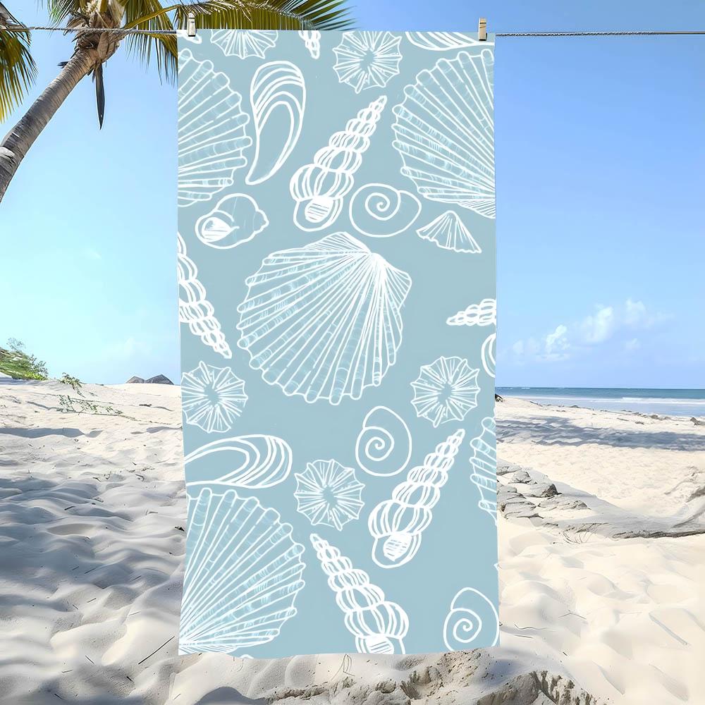 Shell Towel Beach Towel Oversized Super Absorbent Soft Swim Beachtowels For Men, Women