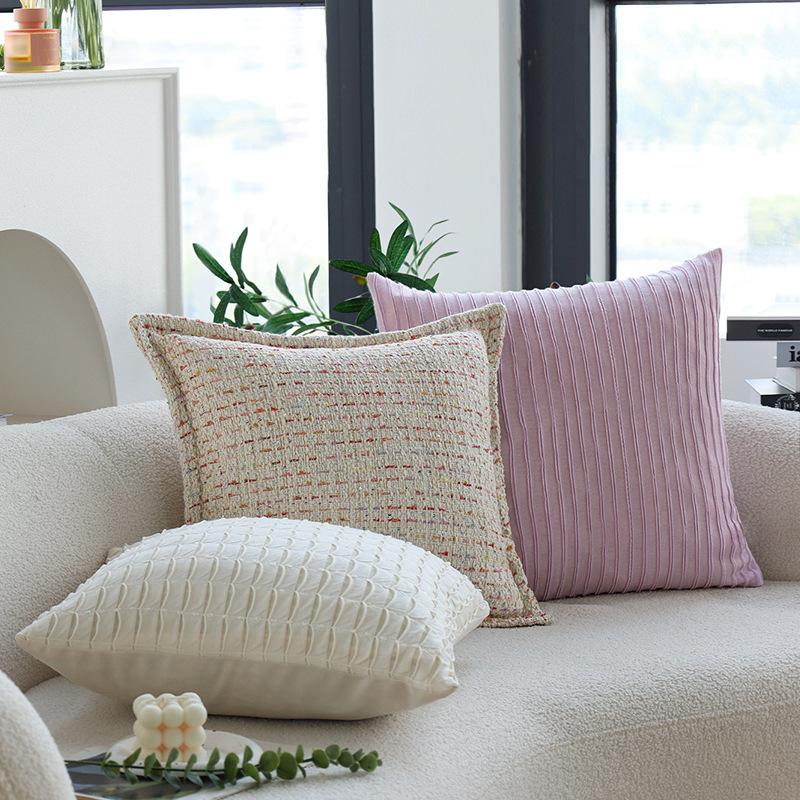 Cream Style Pillow Case Living Room Sofa Pillow Model Bedroom Bedside Bay Window Cushion with Pillow Core Home Decoration