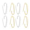 20PCS Brooch Safety Pins Metal Heavy Duty Safety Pins with 5 Holes for Jewelry Making Clothes Blankets Sewing Gold