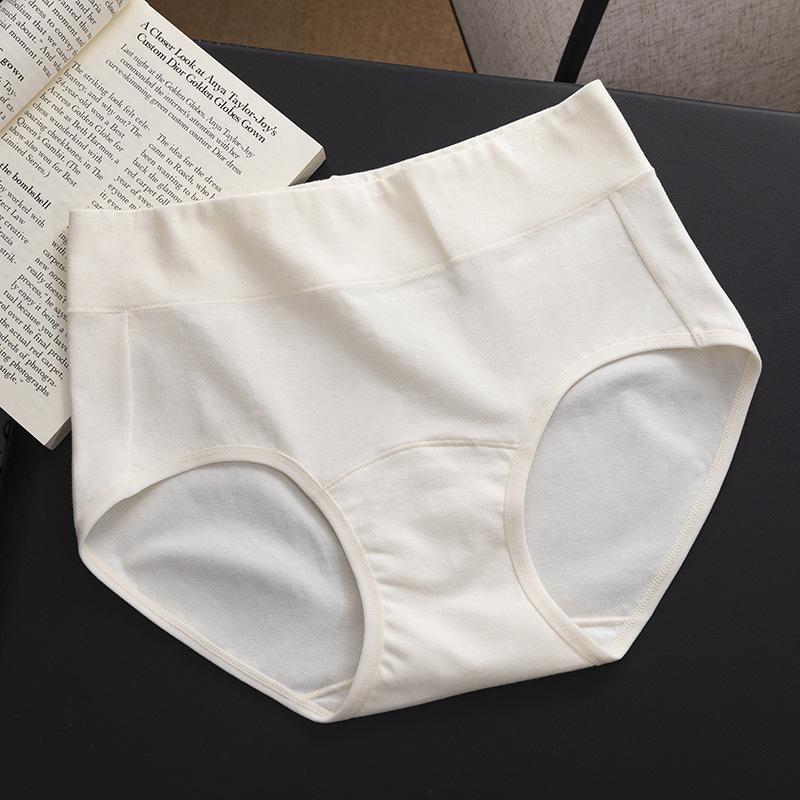 

Plus Size Spring and Autumn Pure Cotton High Waist Abdominal Lift Hip 10A Antibacterial Crotchy Triangle Briefs XL