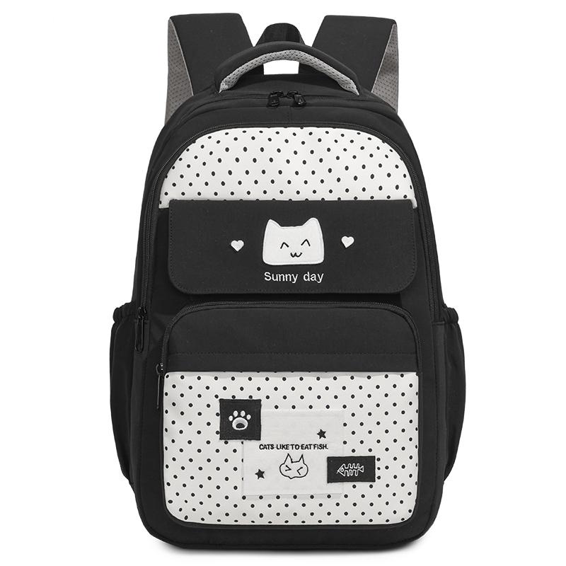 College Style Student Schoolbag Color Block Women's Lightweight Large Capacity Backpack