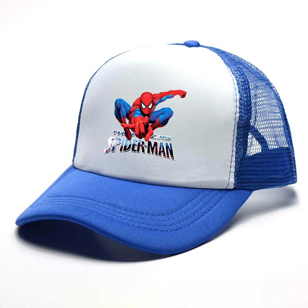 Gorra Infantil con Visera Hilo de Malla Dibujo de Araña Impreso Transpirable Sombrero de Sol