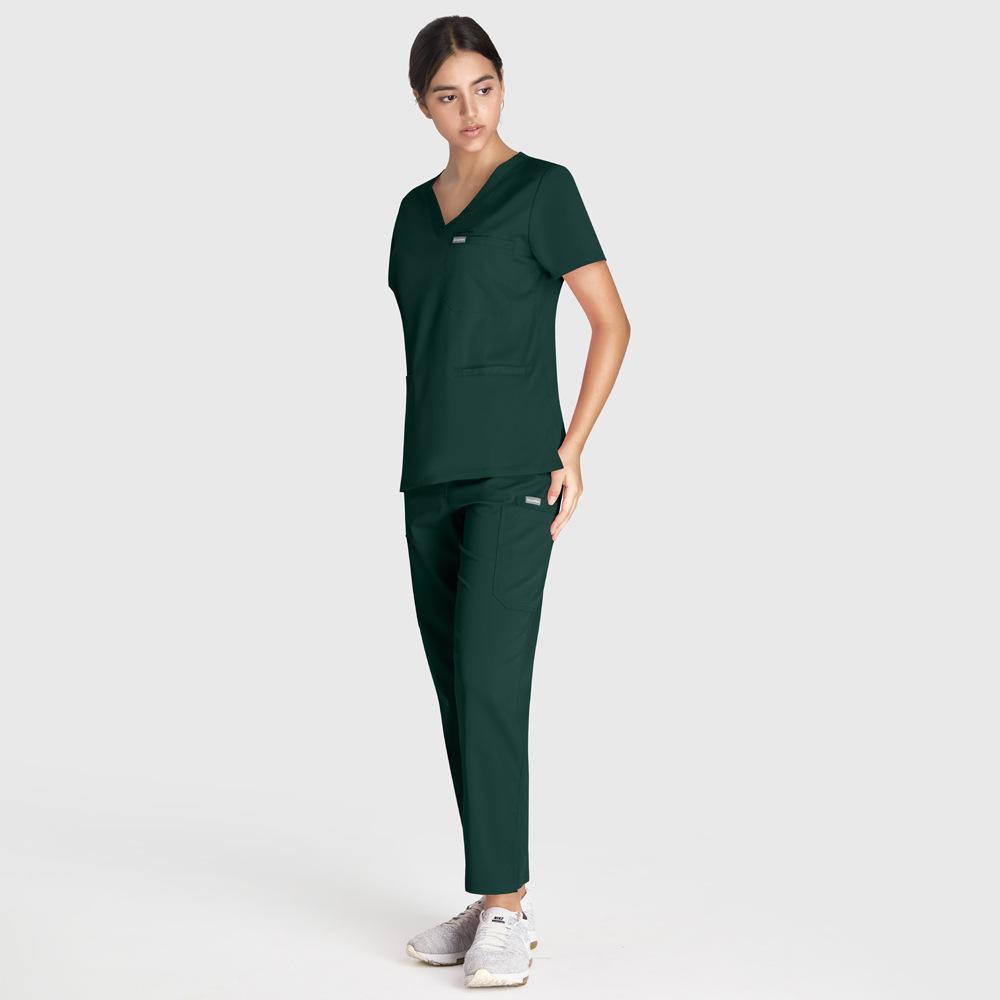 Hospital Doctor Hand Wash Short Sleeve Set V-Neck Fashion Women'S Casual Wear Pet Hospital Hand Wash