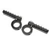 Adjustable Highway Foot Pegs CNC Aluminum Footrests with Stainless Steel Teeth Clamps for Motorcycle