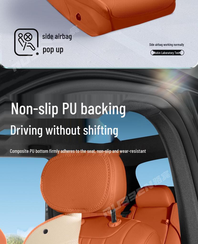 Lubin All-Season Breathable Car Seat Cover for Qiyuan Q07 - Ventilated Cushion Decor