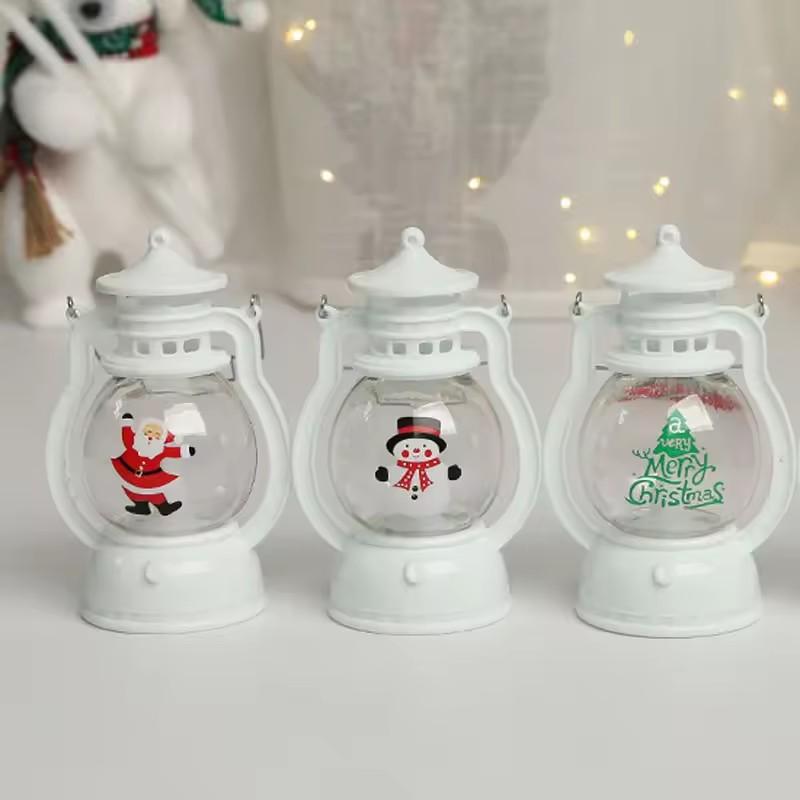 Portable LED Christmas Santa Claus Snowman Lanterns Indoor Decor Lights Battery Powered for Home Xmas New Year Navidad Ornaments