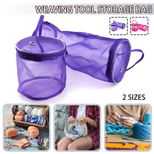1pcs Yarn Storage Bag, Mesh Knitting Bag Round Yarn Balls Organizer for Knitting Lovers