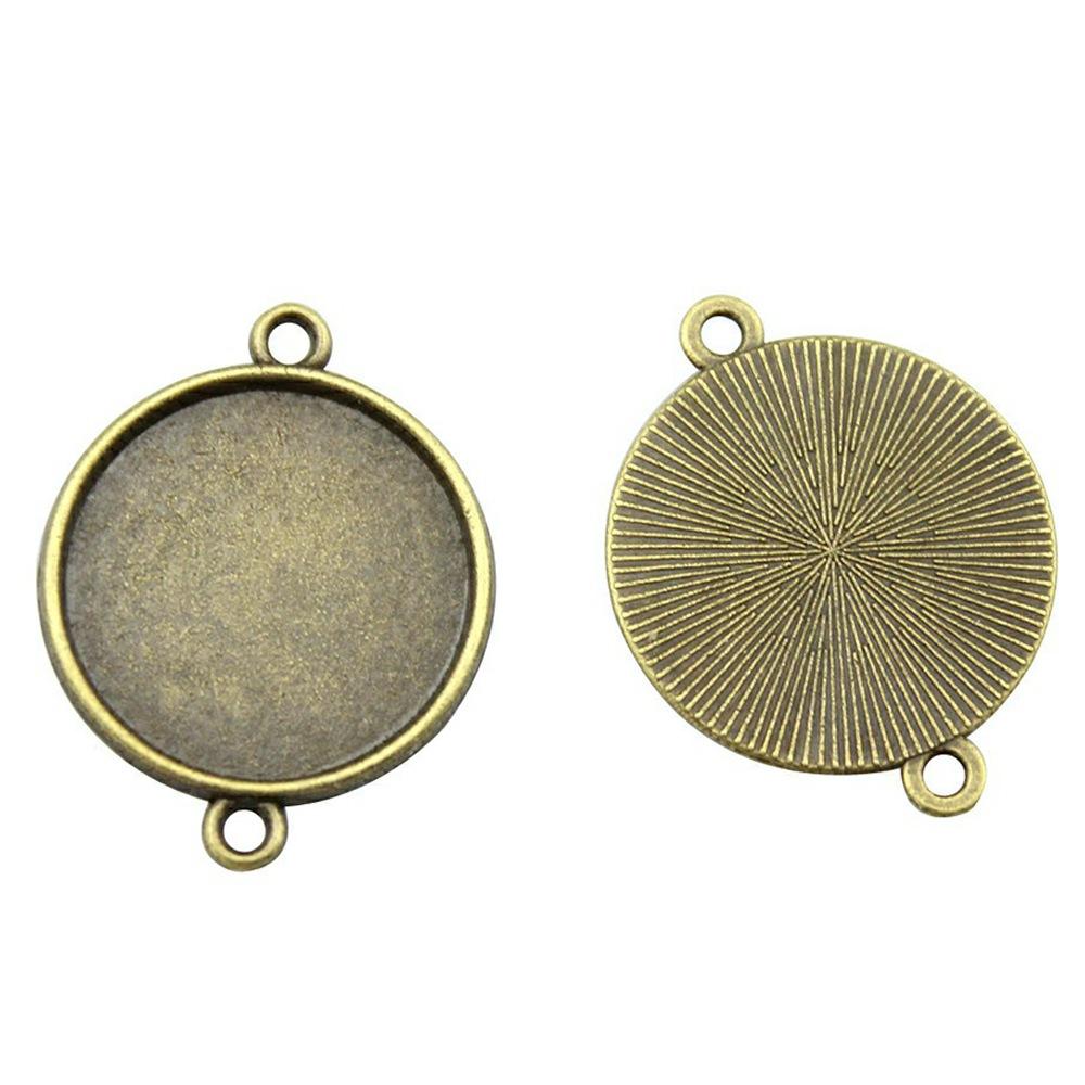 10 Stück 20mm Innenmaß Antik-Bronze Farbe 34 Stil Cabochon Fassung Anhänger Passend für 20mm Glas Cabochon