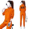 Casual Sportswear Suit for Women, Spring and Autumn High-waisted Stand-up Collar Sweatshirt, Stylish Large Size Long-sleeved Two-piece Set