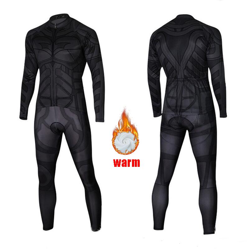 Warm Coat Cycling Jersey Set Men Winter Thermal Fleece Long Sleeve Road Bike Clothing Triathlon Suit Maillot Bicycle Clothes