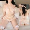 Sexy Underwear New Tenderness Perspective Exposed Chest Temptation Princess Split Nightdress Hanging Neck Three-point Hot Woman