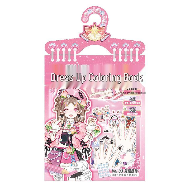 Core Light Girl Dress-Up & Coloring Sticker Book