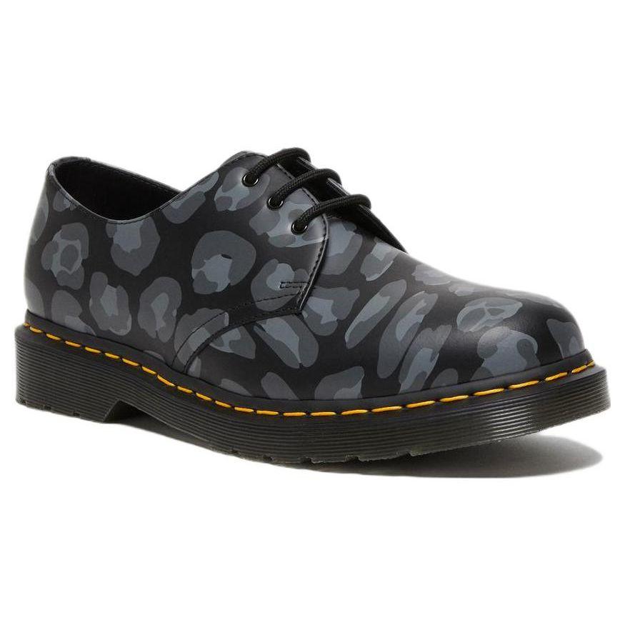 Dr. Martens 1461 Distorted Leopard Print Unisex Black Smooth Leather 27686001