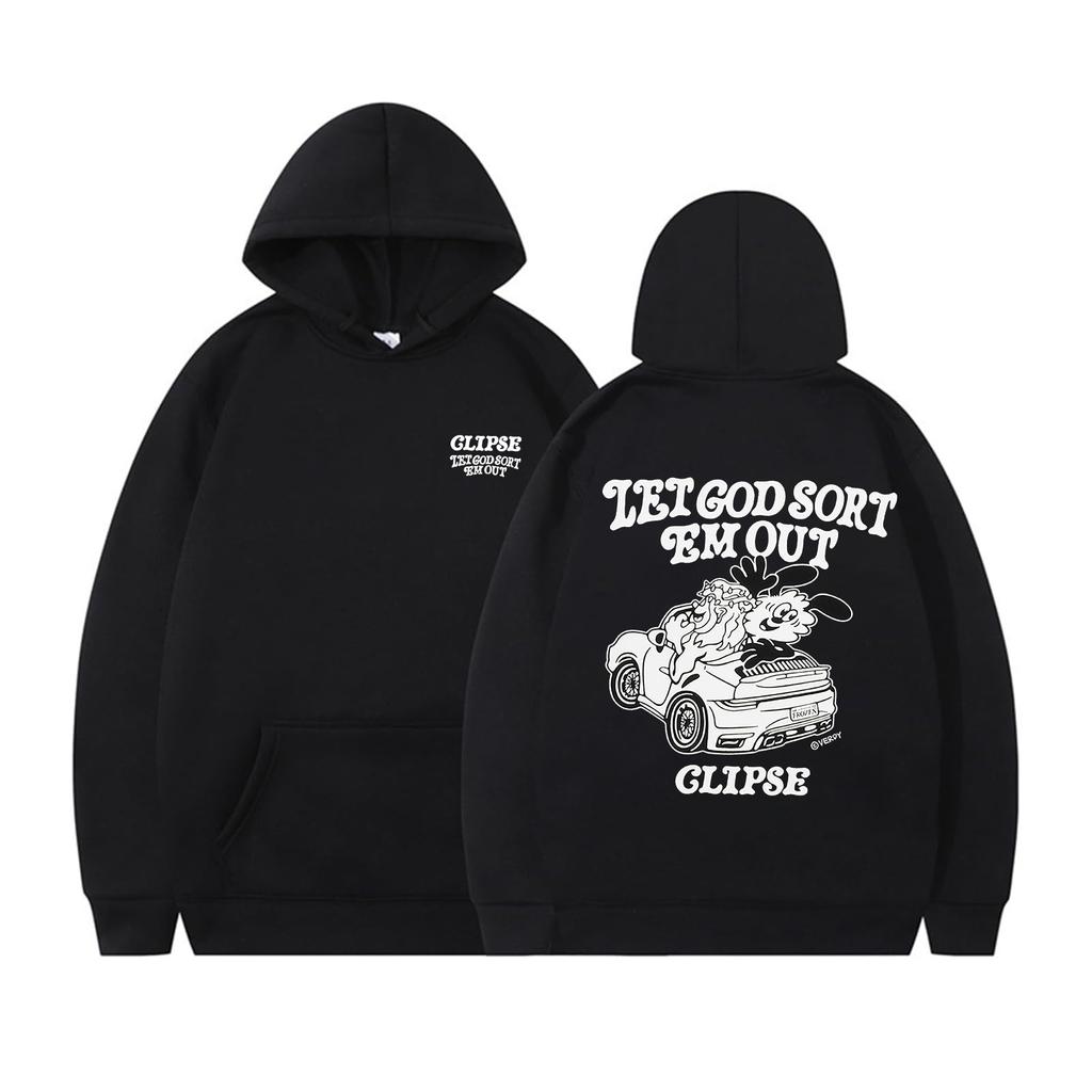 Clipse Lass Gott sie aussortieren Hoodie Clipse neues Album Hoodie Männer Frauen Langarm Streetwear Hip Hop Pullover Kleidung