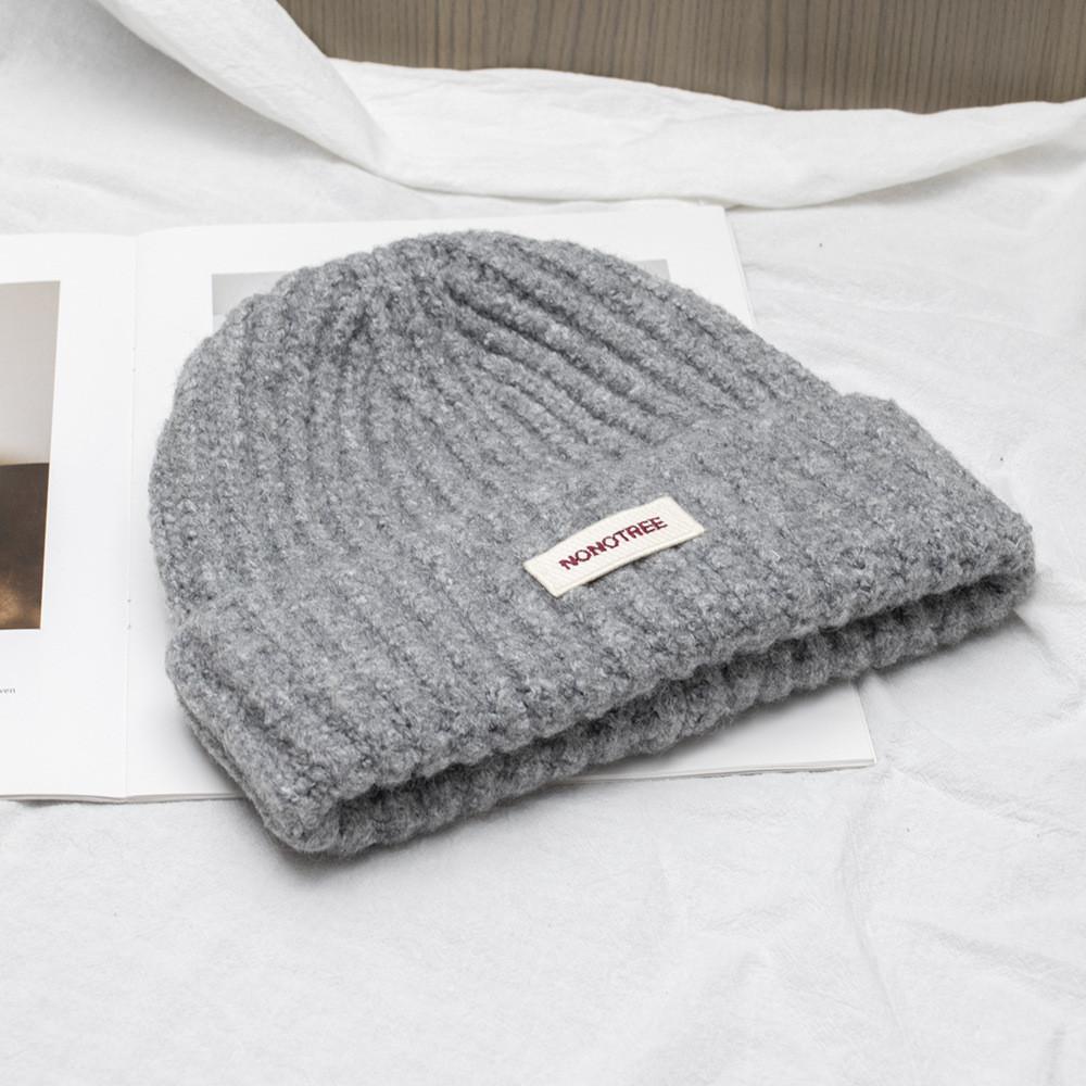 

Knitted Beanie Hat For Women Warm Winter Cap With Ear Cover And No Brim For Casual Wear Gray