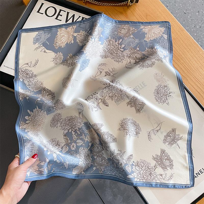 100% Silk Scarf Bandana Women Square Scarves Wrap Kerchief Mulberry Spring Fashion Luxury High Quality Headband Hijab Shawls