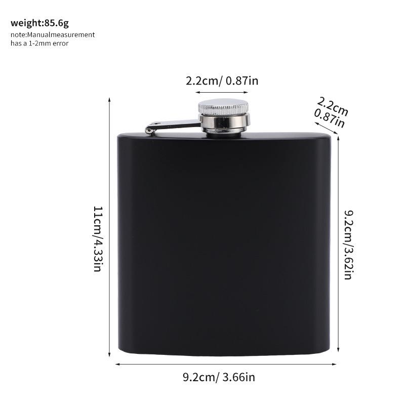 Stainless Steel 6 oz Spray-Paint Hip Flask - Portable Outdoor Wine Bottle