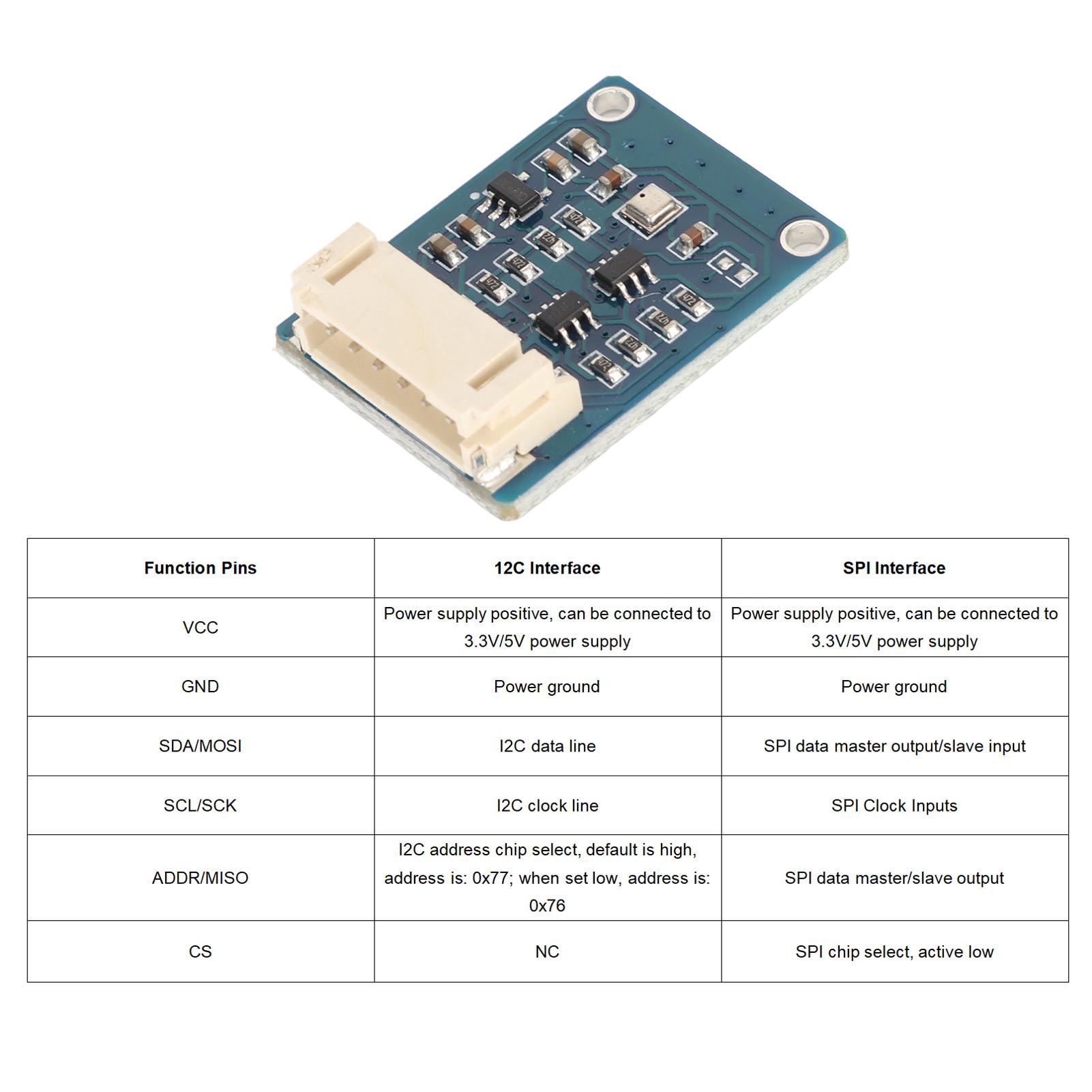 

I2C SPI Датчик навколишнього середовища Температура Вологість Атмосферний тиск Висока точність Сумісний з