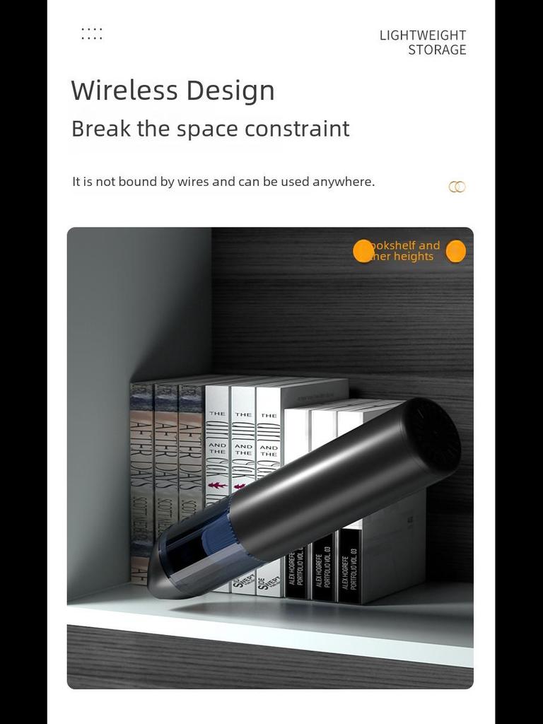 Compact Rechargeable Handheld Wet/Dry Car Vacuum Cleaner with Powerful Suction