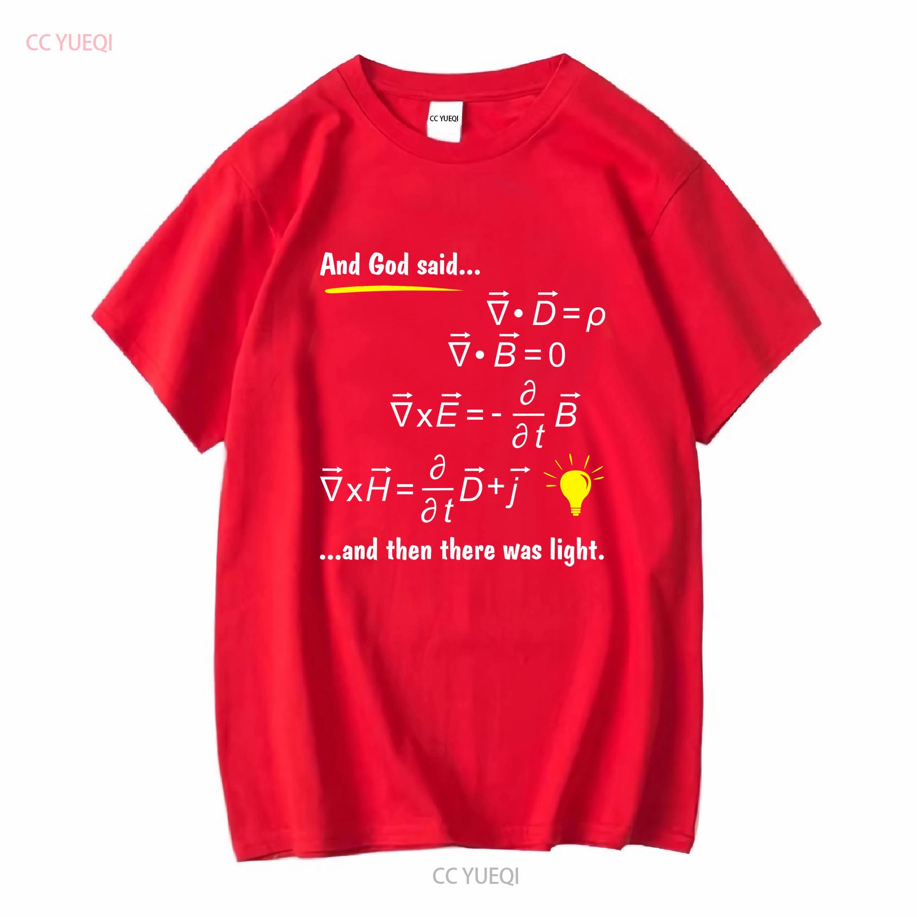 Бог Сказал Уравнения Максвелла И Тогда Появился Свет Футболка по Физике с длинным или коротким рукавом винтажная Стиранная с графикой мужская S