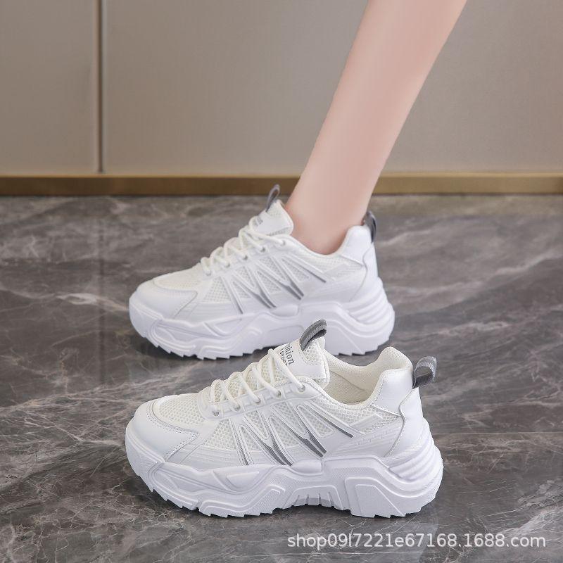 Internet Celebrity Dad Shoes Women Spring and Autumn New Fashion Mesh Casual Shoes Lightweight Platform Student Trend Sports Shoes
