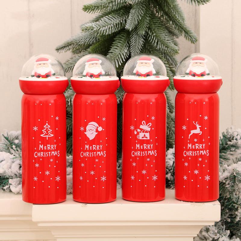 Christmas Gift for Girlfriend Gift Santa View Insulated Glass Christmas Gift Water Glass