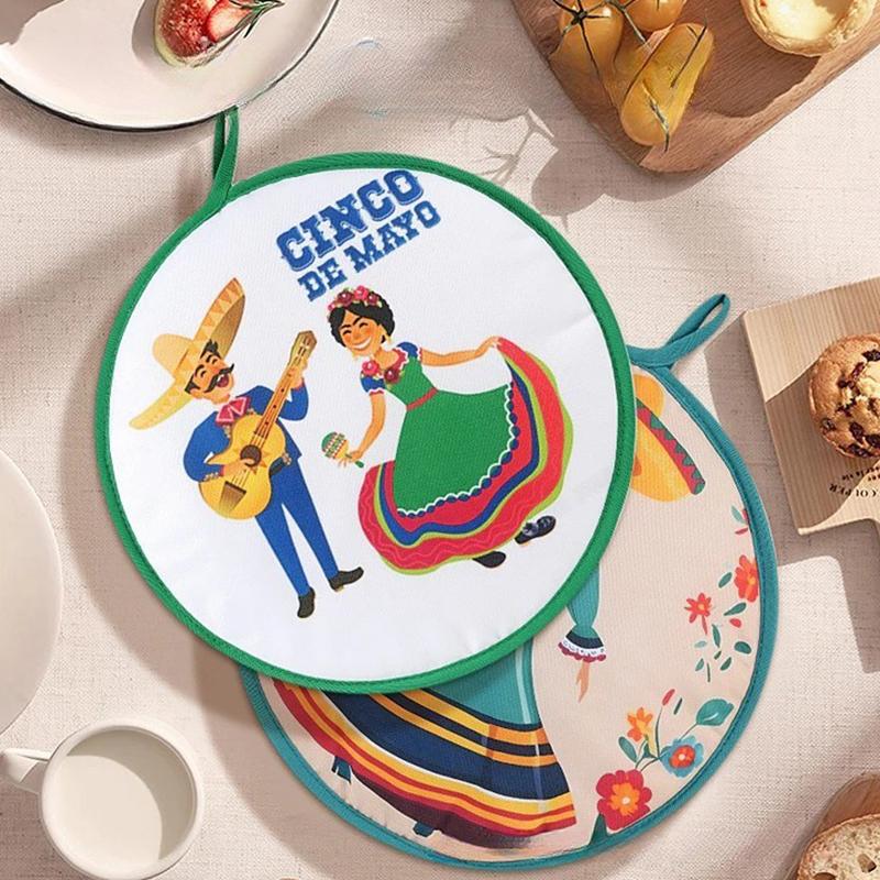 30cm Cloth Bag Portable Burrito Tortilla Warmer Pouch Microwave Restaurant Food Pancake Heat Resistant Insulated Takeaway Bag