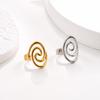 High-End Stainless Steel Spiral Open Ring – Stylish Minimalist Finger Jewelry for Women