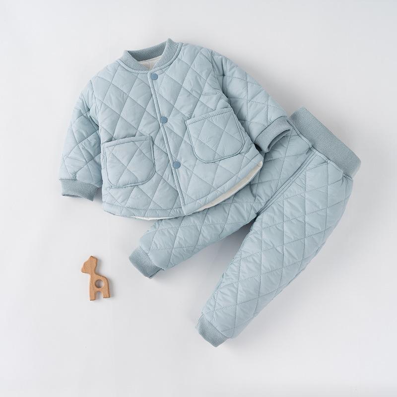 

Jingqi Winter Quilted Baby Suit: Two-Piece Thickened Cotton Coat for Boys and Girls 73cm Dual-use