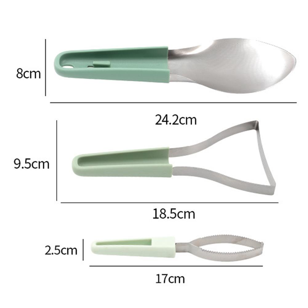 

Ложка для манго 3 в 1, Слайсер для манго, Инструмент для нарезки гранул, Многофункциональная овощечистка для манго, Ложка для манго и авокадо, Кухонный инструмент для фруктов зелёный