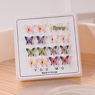 Set di orecchini Youmo colorati leggeri in resina per donna - Studs dolci trasparenti ipoallergenici