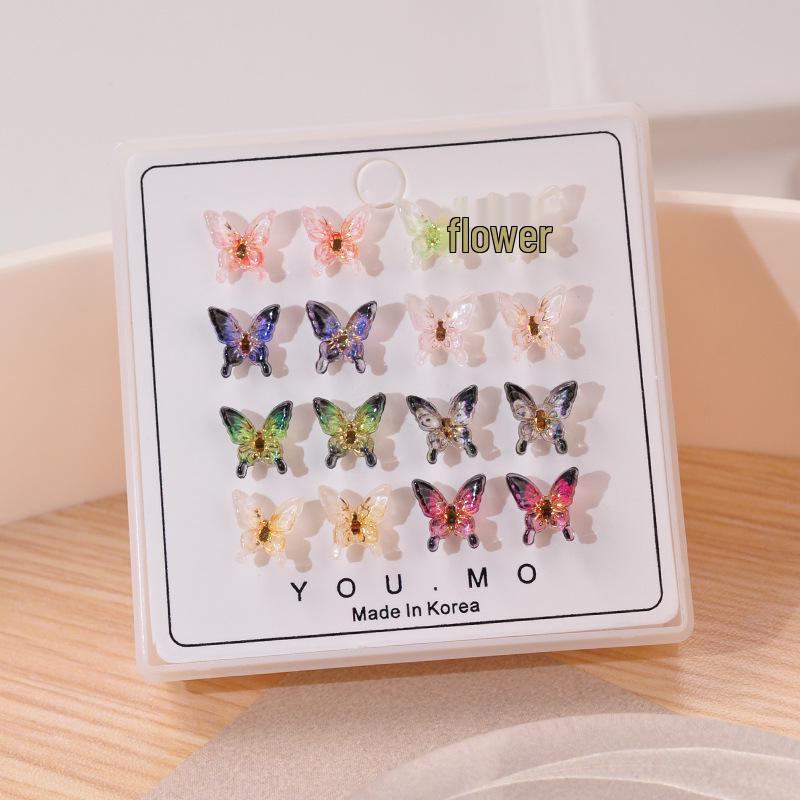 

Youmo Colorful Lightweight Resin Earrings Set for Women - Sweet Transparent Hypoallergenic Studs