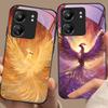 Golden Phoenix Purple For Xiaomi Redmi 13C Note13 12 Pro Plus 5G Note 9 13T Pro POCO X6 F5 F6 Black Tempered Glass Phone Case