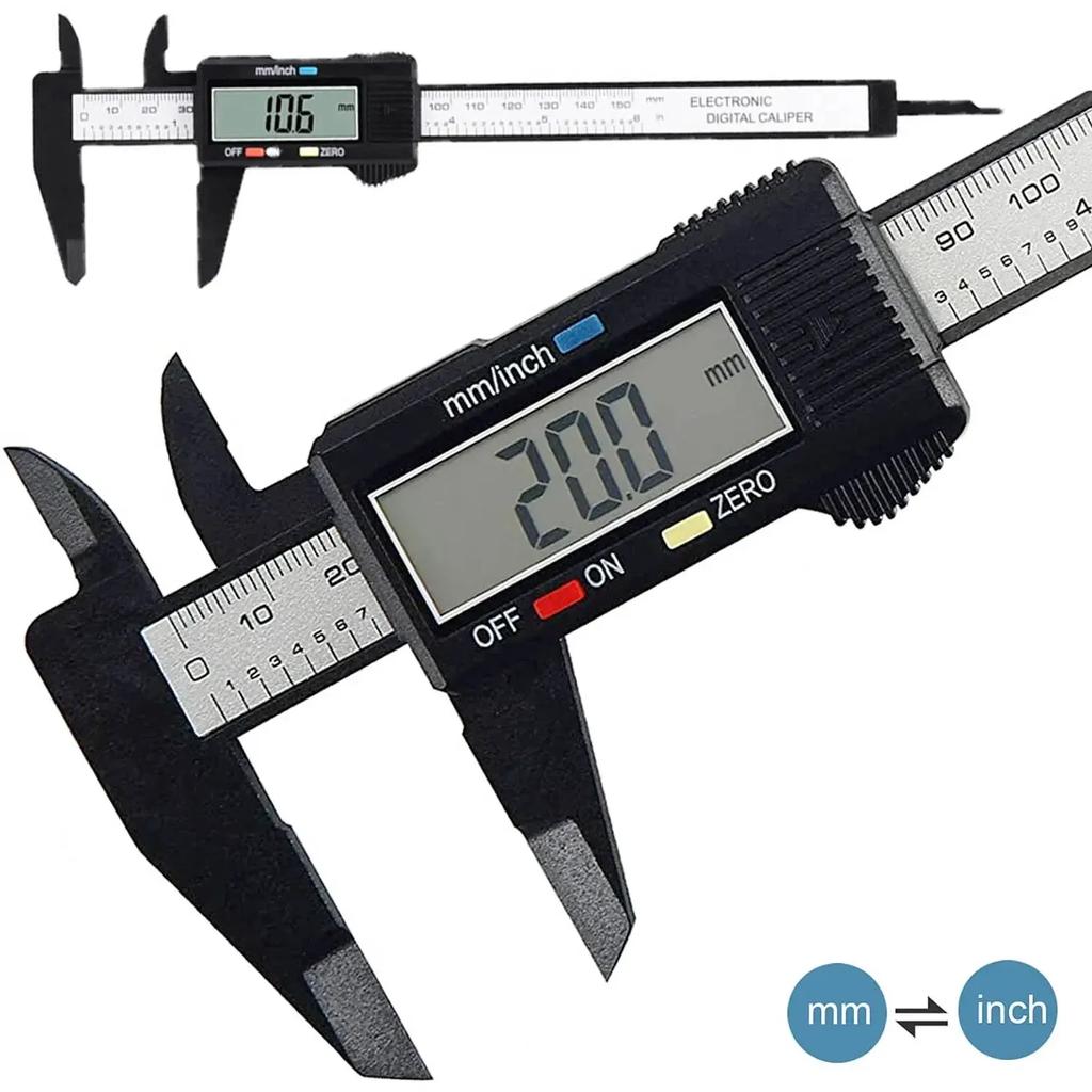 150mm 100mm Digital Caliper Carbon Fiber Dial Vernier Caliper Gauge Micrometer Measuring Tool Ruler