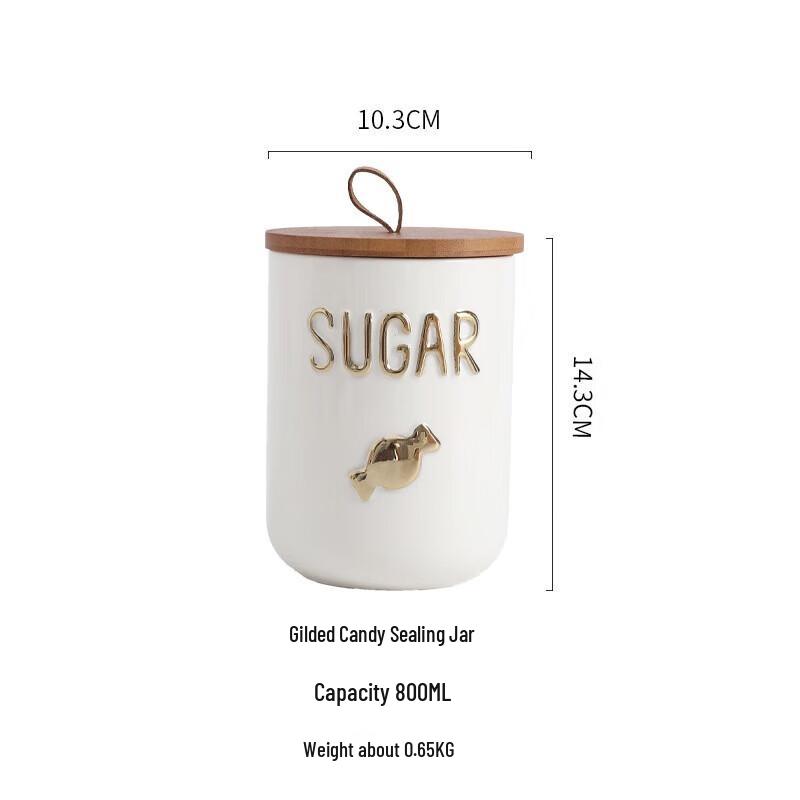 YIXI Gold-Plated Ceramic Storage Jar