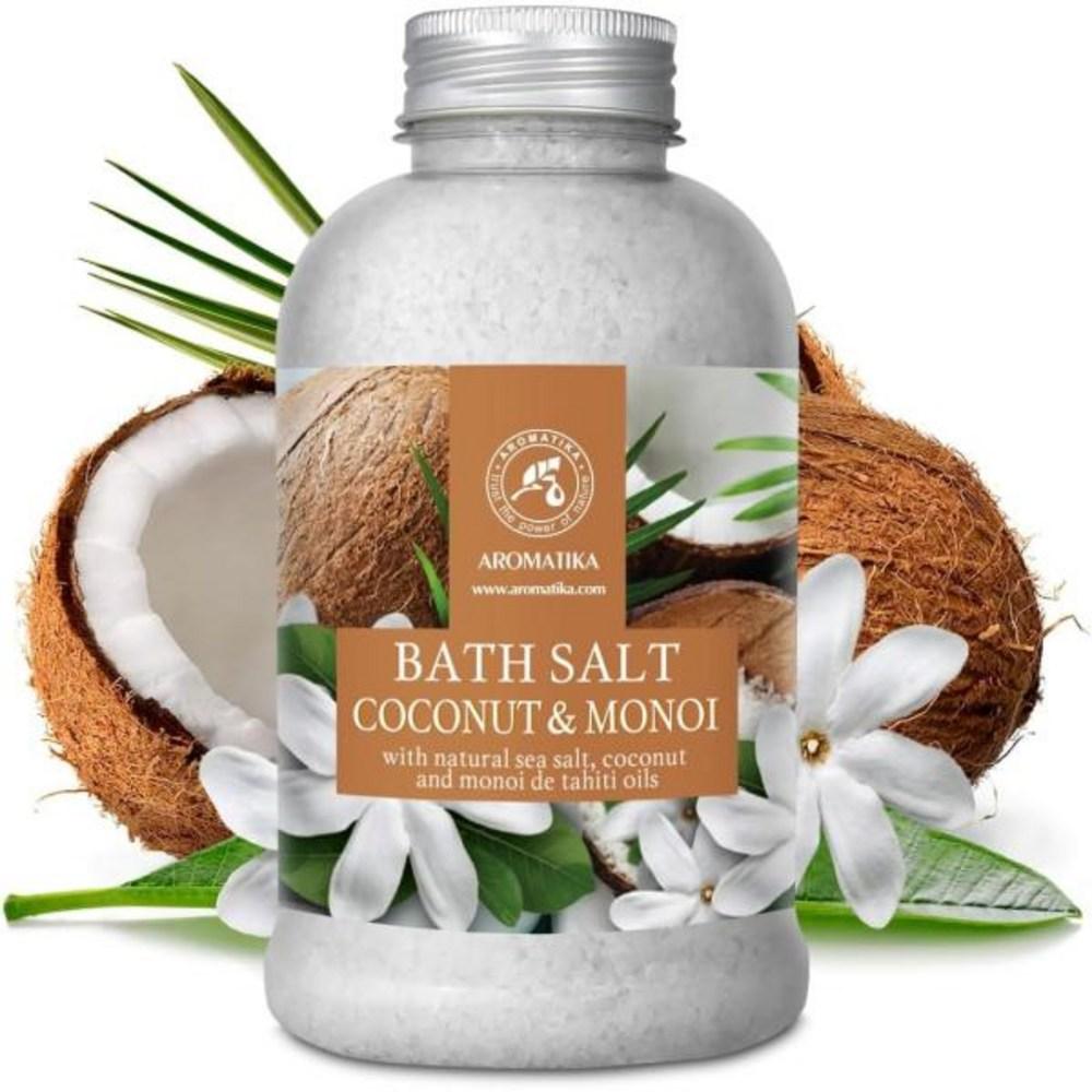Bath Salt Coconut Monoi 600g Natural Pure Sea with Tahiti and Oils Aromatherapy Body Care Relaxation