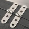 180 Degree Foldable Flap Metal Round Rotating Buffer Hinge(2pcs) | for Wooden Box Door Cabinet Home Hardware Silver
