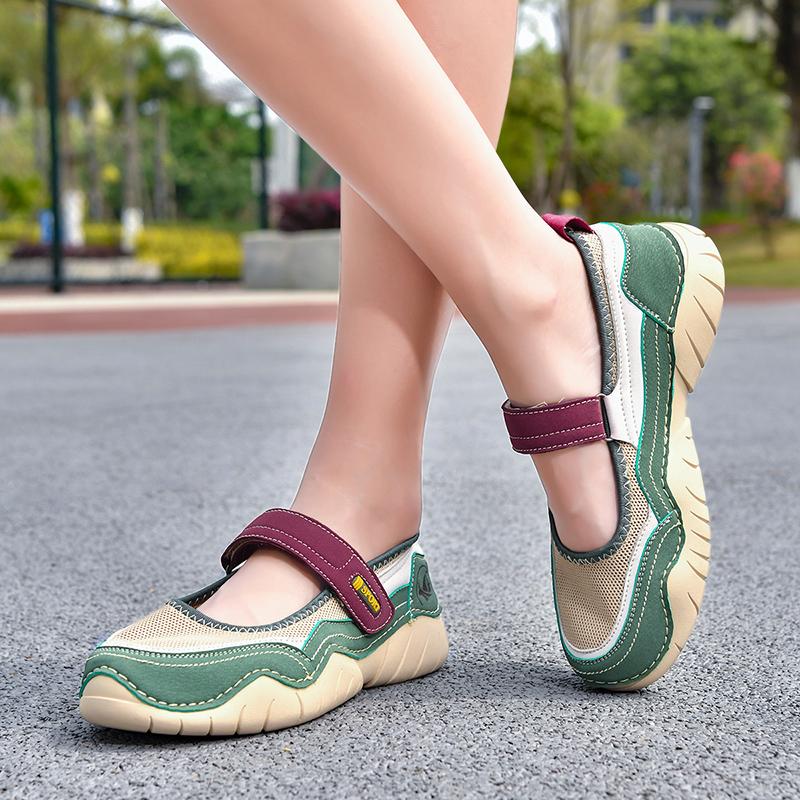 Women's Sandals Large Size Mother Breathable Flat-heeled Casual Shoes Summer Loafers