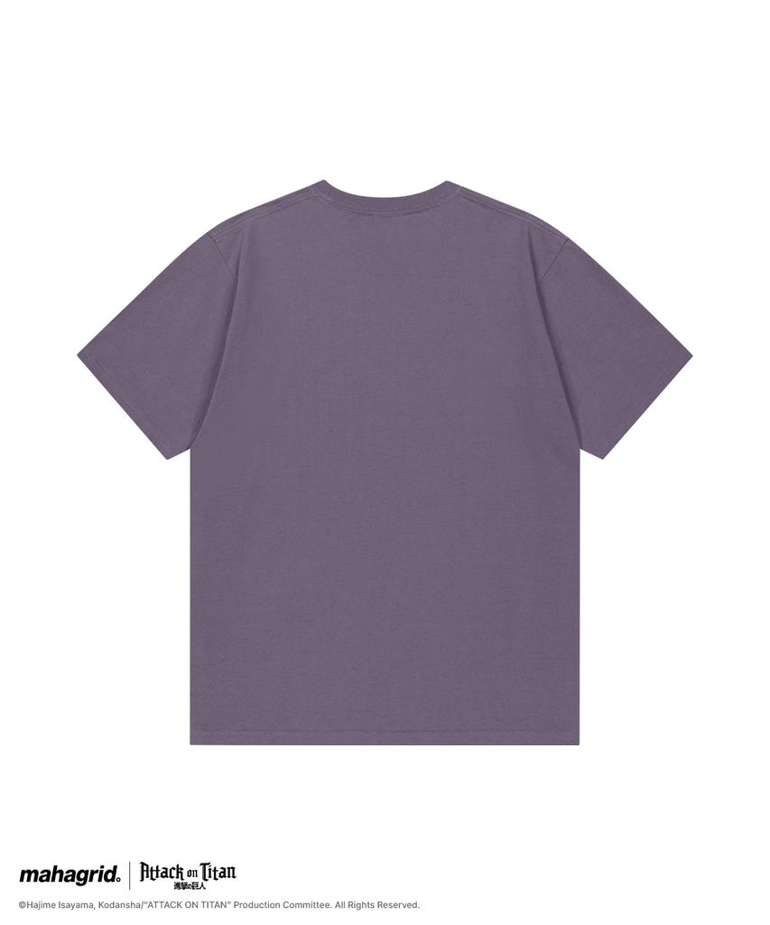 MAHAGRID [Attack On Titan] Aot Poster Tee Purple(Mg2Gmmt503T)