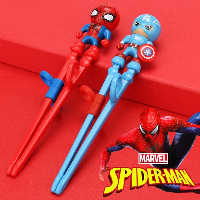 Disney Marvel Kids Training Chopsticks 123 Stage Learning Chopsticks For Babies With 3d Spider-man Design