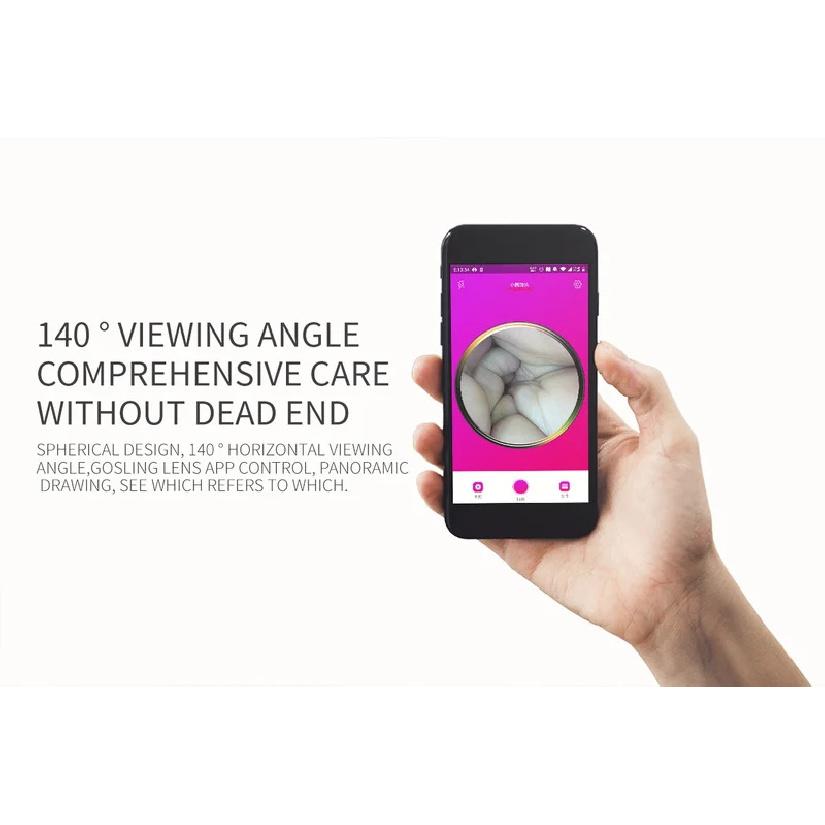 Vagina Endoscope Camera Wholesale Portable Intelligent Visual 5 Frequencies APP Control Wireless Inspection Dildo Vibrator